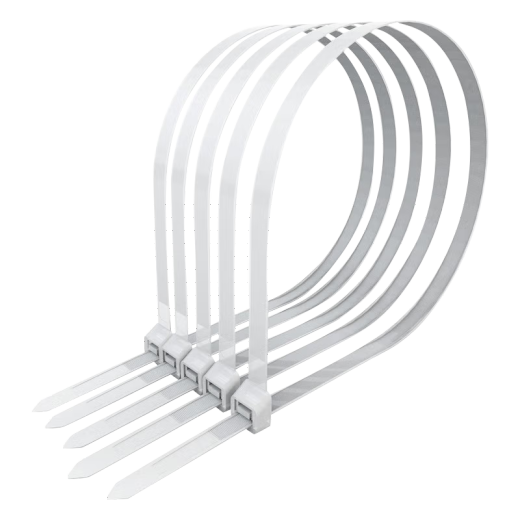 JiuqiangGu autoblock-verbins de câbles en nylon, courroie de gestion des câbles, installation principale de la machine, jardinage, gestion du câble de bureau du câble, sangle de liaison au harnais et de liaison au câble 3.6 * 200 mm Standard White 500 bandes / pack 1381