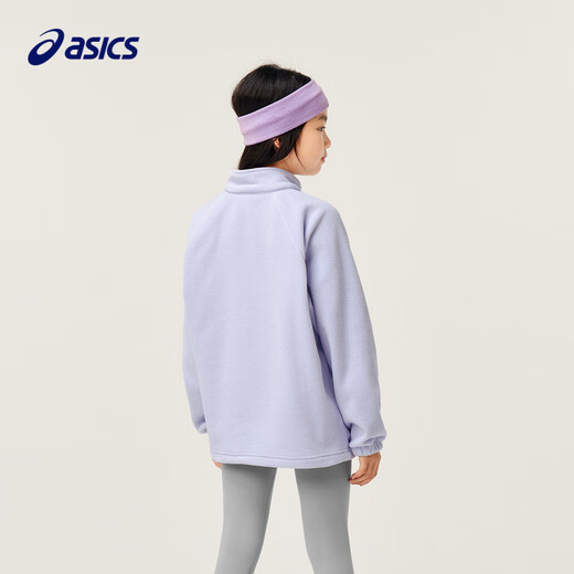 ASICS children's clothing, unisex long-sleeved sweatshirt T-shirt for large children 2024 fashion polar fleece sweatshirt T-shirt 333241213066