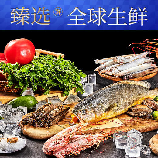 Dingdong Fresh Global Seafood Gift Box Neujahrswarenpaket Boutique Geschenkbox für Festival Geschenkbox für Enterprise Group Kauf Mitarbeiter Wohlfahrt Globales Meeresfrüchte DL3888
