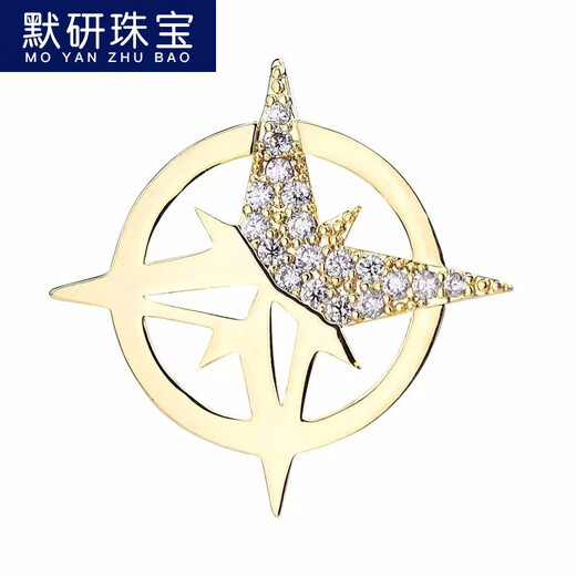 MOYAN men's suit lapel pin six-pointed star brooch trendy personalized badge buckle anti-exposure button shirt collar button in stock silver B04-303