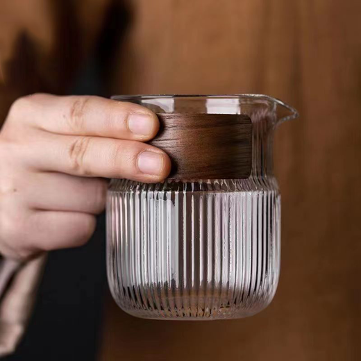 杯套杯子套茶杯玻璃杯握把手柄防滑防烫木套握把杯垫隔热定制原木 黑胡桃木杯套6630
