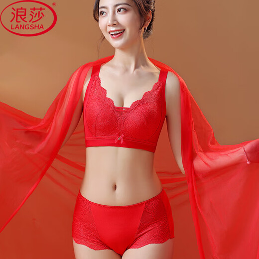 Langsha large size bra set for the year of the animal, big red, big breasts, smaller breasts, year of the horse, full cup bra, underwear for women
