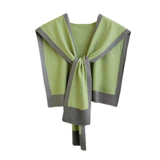 Heng Yasheng Buff para mujeres Color sólido Fragancia pequeña Spring en blanco y negro Spring y Autumn Budited Exterior con bufanda de habitación con aire acondicionado con protección de hombro y cuello Collar falso chal de chal de verdes