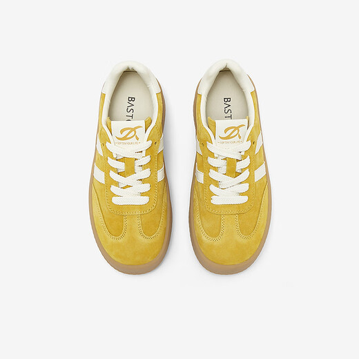 Bestou Spring and Summer Shopping Mall New Retro Sole Sole Silver German Training Shoes Fomen's Women's Casual Sports Chaussures i9227cm4 jaune / blanc 36