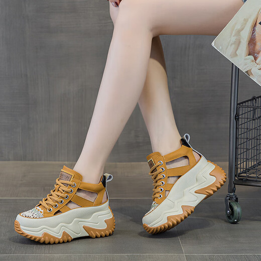 
Duoxian DUOXUAN custom summer sandals for women long and short legs shoes high and low shoes one high-height shoes for disabled cowhide pig cage shoes 9898 black 20 22 (2MM)
