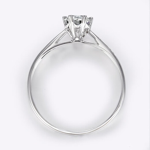 AVHE platinum diamond ring crown micro-paved snowflake six-claw cultivated diamond D color artificial real diamond wedding gift Chinese Valentine's Day snowflake bouquet micro-paved - 20 points diamond D color 9-20 circle can be consulted