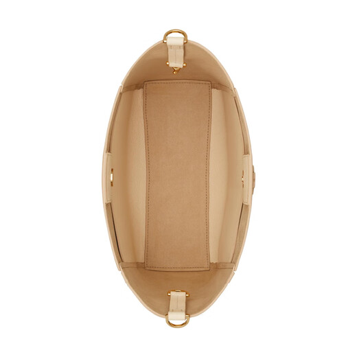 TORY BURCH TB women's bag Tang Li Baiqi's new women's MCGRAW medium-sized deformation bucket bag one-shoulder crossbody bag women's bag cheese white 158499 724