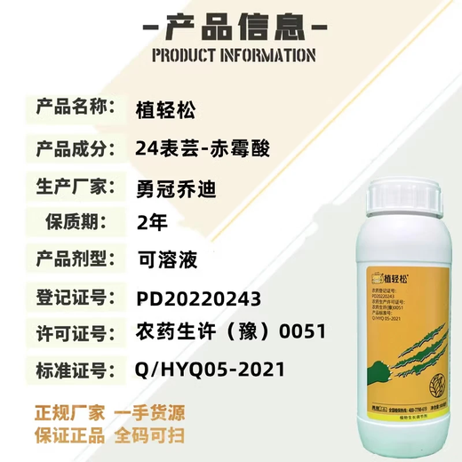 24 Epirutina gibberellic acid rooting and seedling strengthening regulator to alleviate phytotoxicity and adjust crop growth dual compound pesticide 500g