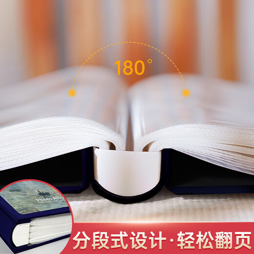 大洋花油画相册本大容量纪念册家庭1000张插页5678寸照片情侣宝宝成长记录册混合尺寸相片定制收纳册影集 《睡莲1》 【送礼盒】混装567810寸694张
