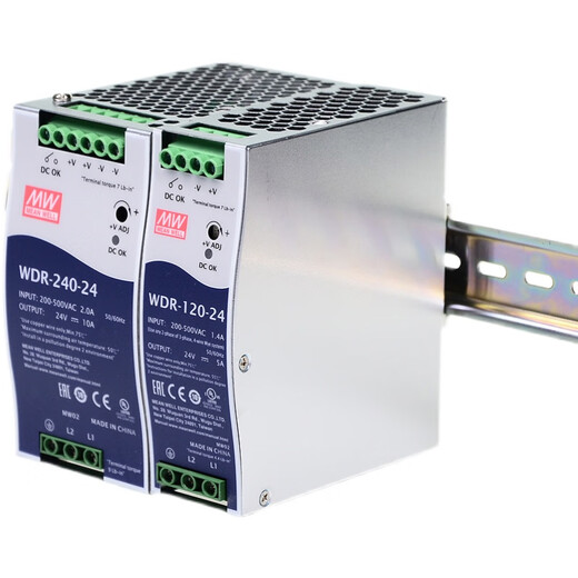 MEAN WELL WDR-120/240/480 W rail 12V/24V/48V switching power supply 380V input 10A 20A WDR-240-24