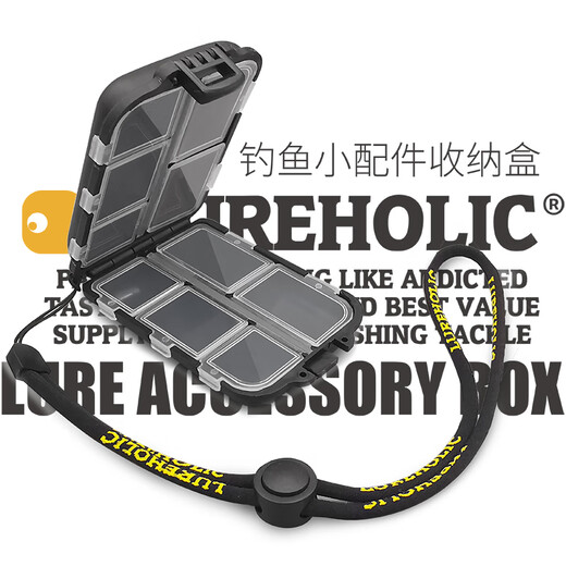 OEING lure box small accessories portable storage box double-layer bait box sequin micro-object fish hook pin fishing gear small size