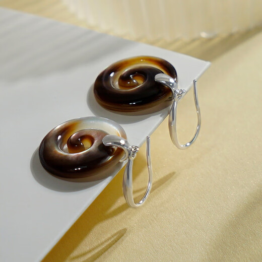 Nectar Shell Black Butterfly Sea Wave Swirl Earrings Earrings