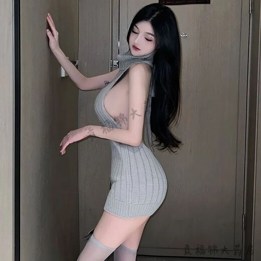情趣内衣大码 2025新款户外情趣露出透视特辣二次元户外性感女睡 1050款灰色毛衣 均码【80-130斤】收藏送润滑液