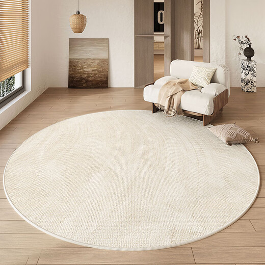 Gwilayman tapis rond salon 2024 nouveau sans lavage essuyable style wabi-sabi maison canapé imperméable grande surface chambre Akino-16837 100*100