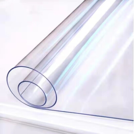 Yichen Crystal Transparent Adhesive Curtain Film Full Roll PVC Table Cloth Protective Mat Soft Glass Transparent Crystal Plate Windshield Door Curtain Width 1.4 Meters Thickness 2 mm Long 18 Meters