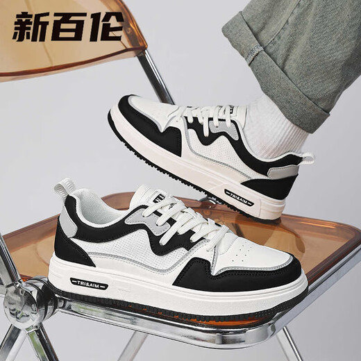 New Balance 2025 Sommer Extra-großer Größe Brettschuhe National Trend Mesh Schuhe Sport Casual Schuhe Plus Größe Fat Herren Schuhe kleine weiße Schuhe 6169 Weiß und Schwarz 47