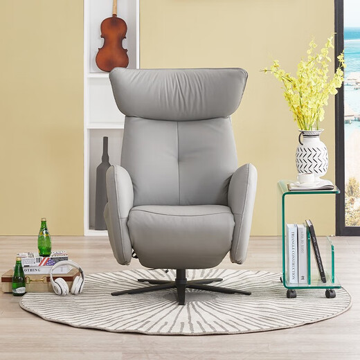 Zhihuashi Primera clase Modern Simple Electric Control Electric de cuero 1098 El sofá de una sola persona se puede convertir en silla individual perezosa Islandia Gray 30 días envío