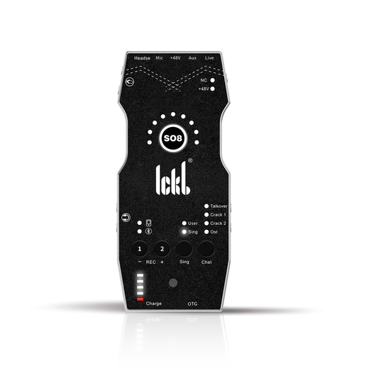 Ickb so8 sixth generation mobile phone sound card for live singing, dedicated for outdoor and indoor K-song anchors Douyin Internet celebrity wireless microphone microphone set professional recording complete equipment Bello Wireless 1 to 1 dynamic microphone exclusive model + R1 wireless headset 1 to 1