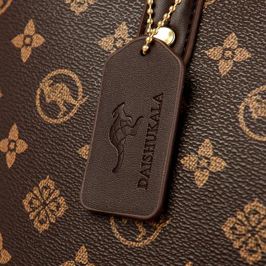 Kangaroo Kara gives mom a genuine leather shoulder bag for women on Mother's Day, tote bag, large capacity 2025 new European and American commuter handbag trendy brown (gift box + hand bag card holder) extra large bag length 31-thickness 12-height 29 cm