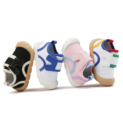 2025 Spring and Autumn New Baby Toddler Shoes for Boys and Girls, Soft-soled Breathable Infant and Toddler Cloth Shoes that Will Not Fall Off HNX QB66 Green 14 Size 14 Inner Length 12cm