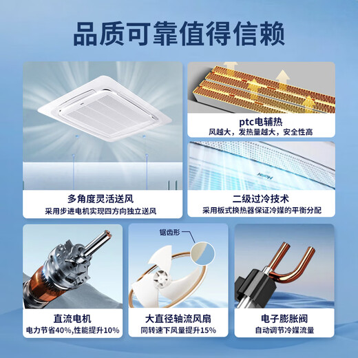 海尔（Haier）中央空调10匹一拖二天花机吸顶机一级能效【店铺门面】RFC250MXBYF1裸机免人工费 京东自营