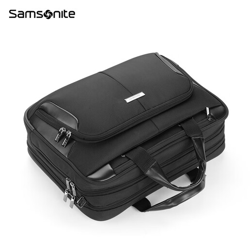 Samsonite Men's Business Briefcase Large Capacity Commuting Laptop Handbag Birthday Gift BP0 Black Men's Briefcase 15.6 Inch