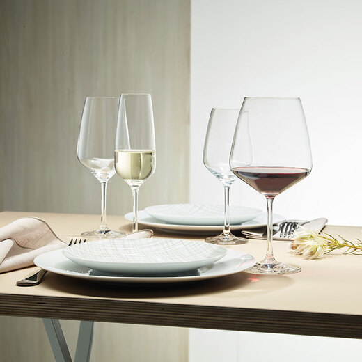 SCHOTT ZWIESEL imported from Germany red wine glass crystal cup set goblet white wine glass crystal wine glass wine set simple light luxury color box-tasting white wine glass 356ml