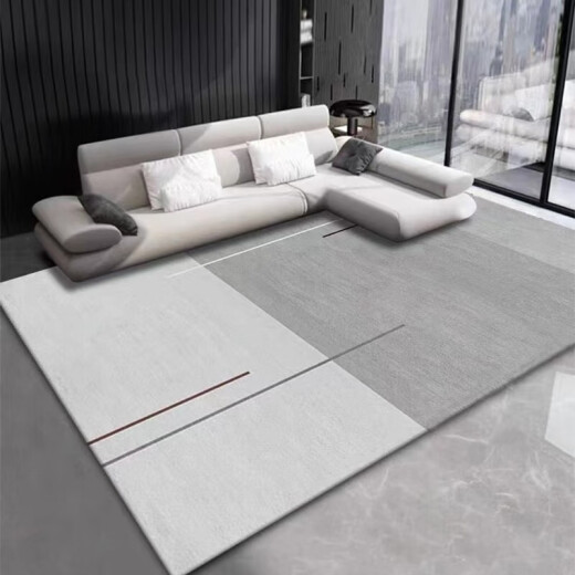 Budis carpet living room carpet bedroom coffee table sofa blanket can be customized Nordic simple modern full-cover thick anti-slip mat [recommended] Nordic minimalist style 200*300cm large living room