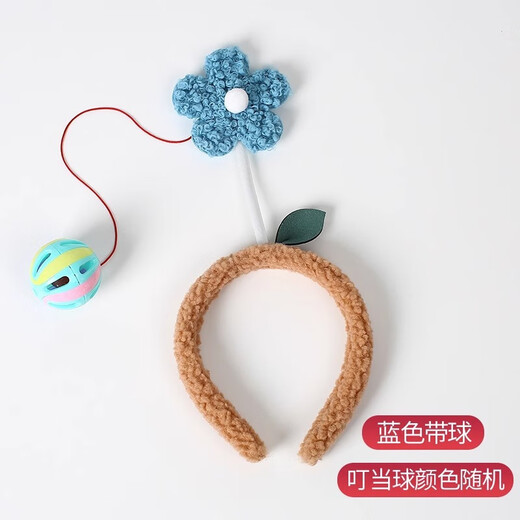 Mr. Ouyang's baby-coaxing tool, lamb velvet headband, rattle ball, baby diaper changing headband, hairpin and headwear, bright red (headband color random) B00-304