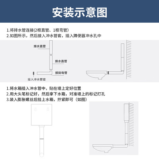 Kegoo (KEGOO) squat toilet water tank flush toilet high impact bathroom toilet squat toilet universal flush tank K7001