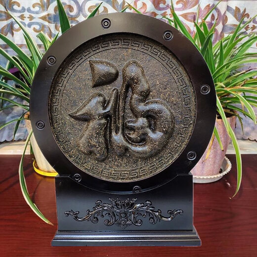 星罗宇茶雕摆件40厘米居家装饰摆件云南特色普洱茶工艺品茶商务创意礼品 龙凤呈祥