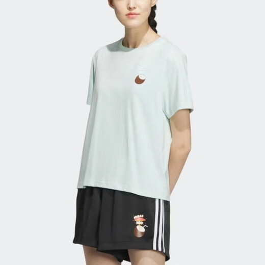 Adidas (adidas) Néo Vêtements féminins Nouveaux sports d'été et loisirs Collège Round Couf à manches courtes GK1561 IP3879 M