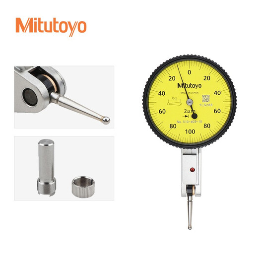 Mitutoyo lever dial indicator long carbide needle lever meter 513-405-10E 0-0.2mm/0.002mm/4 m imported from Japan