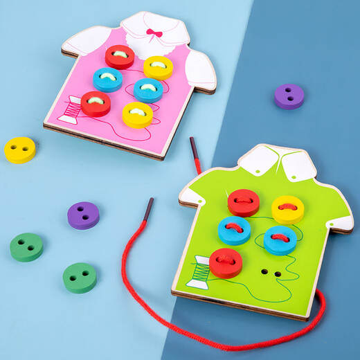 Kindergärtner Kinder -Schnürsenkel -Lehrhilfen Frühbildung Bildungspädagogik Baby Finger Feine Bewegung Training Übungen Mädchen frühe Bildungsknöpfe
