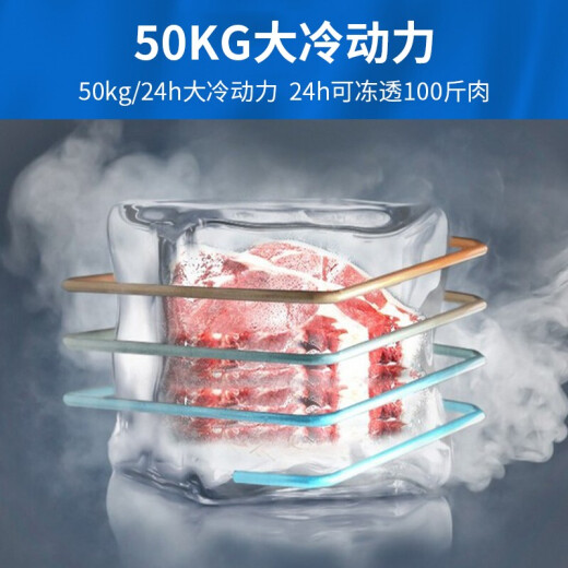 Hlaoxue Freezer Ménage commercial Réfrigérateur horizontal de grande capacité Réfrigération à double température Good Snow Freezer 688 Température Modèle de capacité accrue (long 1,3 mètre)