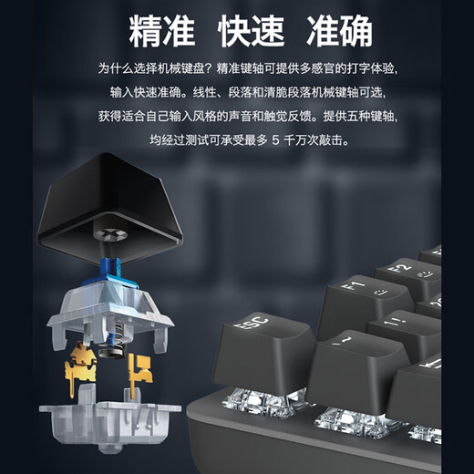 罗技国行K835有线游戏机械键盘青红轴电竞办公笔记本台式吃cf LOL 罗技k835黑色-红白键帽 ttc-红轴-游戏玩家选择