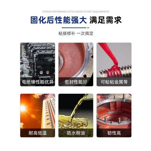 Muxintai 1587 high temperature resistant transparent silicone rubber metal flat sealant engine repair waterproof sealant 1592 red 310ml whole box/50 pieces