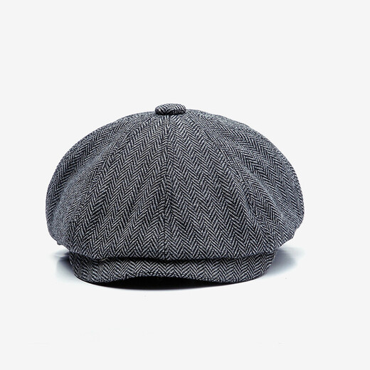 Qipier (Qipier) Beret Männer Britische blutige Gangsterhut Männer Frühling und Herbst vier Jahreszeiten Beret Hut Vielseitige Männer Oktagonal Hut Zeitung BLMJ-204 Dunkelgrau L 59-60 cm