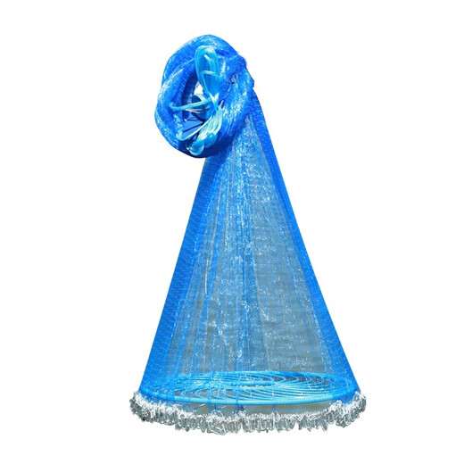 Zhanliu hand-thrown fishing net, large Frisbee-type disc, hand-thrown fishing, easy-tossing, catching, and fluttering, automatic fishing net, half-finger (high-strength fish wire), 1.8 meters high, 360 type