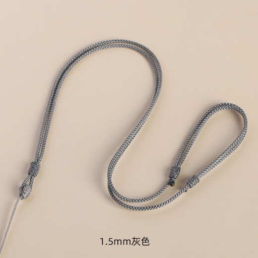 Tongyou Pavilion hand-woven pendant lanyard jade jade Buddha thin rope necklace rope style hanging neck pendant rope thin style pendant rope Manpineapple 1.5mm-grass green