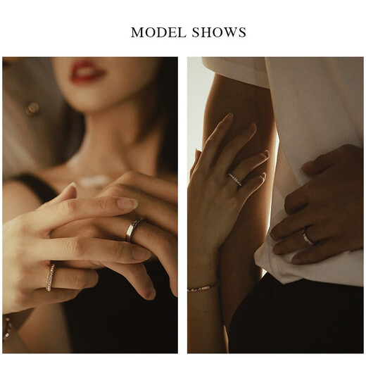 CENTURY& KINDLE small ck series couple rings, a pair of baby's breath rings for women, plain ring rings for men, couple rings birthday gift, a pair of baby's breath + plain rings (please note the color and ring number)