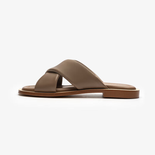 
Lairsdan Fashionable Casual Cross-Wire Flip-Flops Sandals Women's Shoes 4M12801 Brown Gray TPK 37