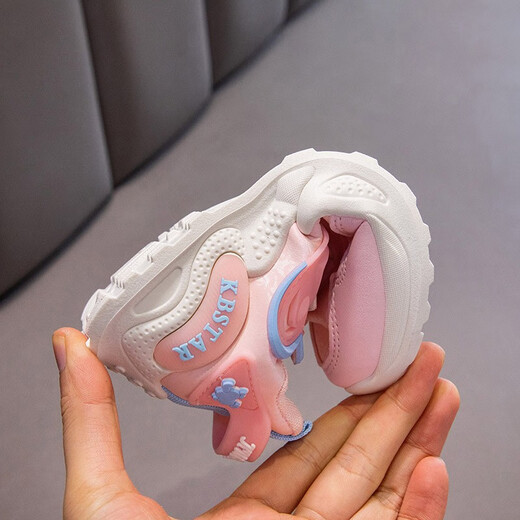 G. DUCKKIDS Little Yellow Duck Girls Leather Sneakers 2025 Spring and Autumn New Primary School Student Comfortable Casual Shoes Children's Shoes Children's Soft Sole CF-9922 Leather (Pink) 30 Shoes Inner Length 18.7cm