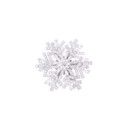 Xinshe high-end luxurious and atmospheric rotating snowflake brooch 2025 new trendy brooch brooch versatile suit clothes accessories snowflake can be rotated