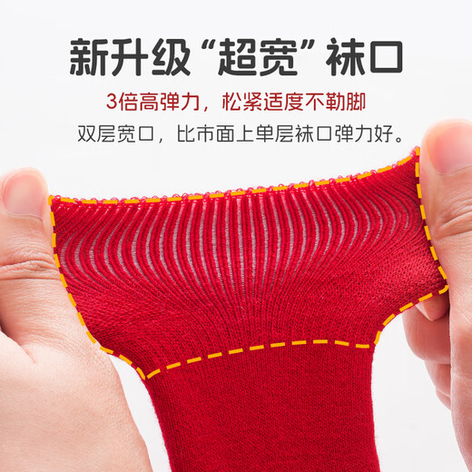 Calcetines para bebés del pequeño médico con tubo medio espesado de terciopelo en otoño e invierno, el año rojo del zodiaco del bebé no deslizan en el año nuevo, aprende a aprender niños pequeños durante un año, zhaocai jinbao (zapatos y calcetines) 1 par 0-6 meses (longitud interna 11 cm)