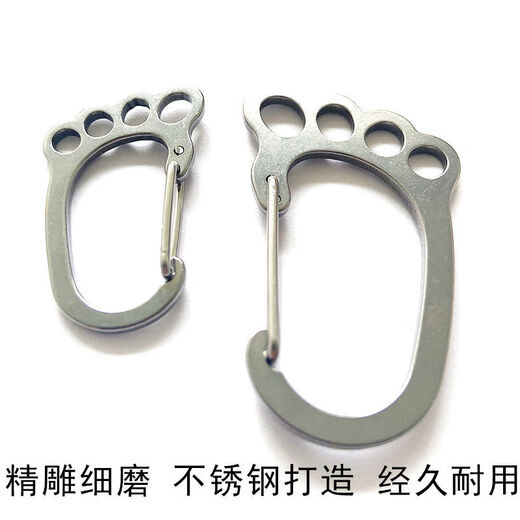Llavero de acero inoxidable de runhuaniano engrosados ​​de pies pequeños creativos y de moda para hombres y mujeres de múltiples anillos de múltiples anillos para el hogar anillos de llave del hogar, combinación de pies pequeños y pequeños (acero inoxidable)