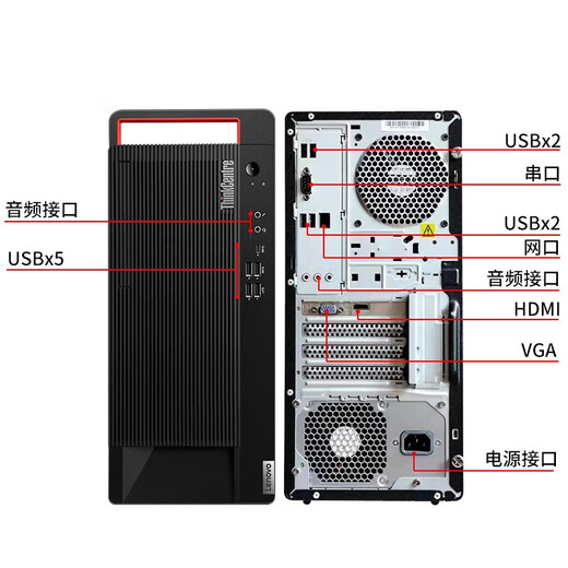 联想（Lenovo）开天M90h G1t 国产信创商用办公DeepSeek部署台式电脑服务器小主机按需定制支持Win7 海光3350 麒麟V10桌面试用版+27英寸 32G丨512G固态+2T丨4G独显