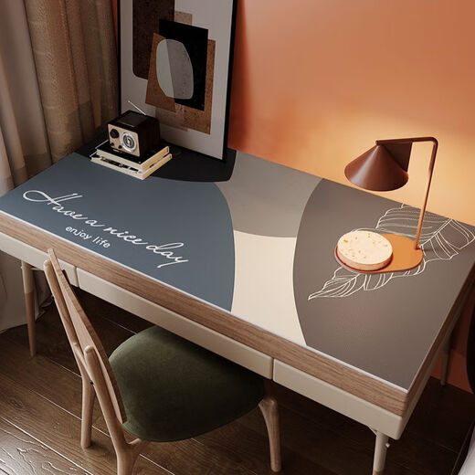 Xinlin desk mat ins style desk tablecloth pvc waterproof and oil-proof student study desk mat dressing table desktop protection mat Nishang Liuying Yiwijing 60x140CM good-looking, easy to use and easy to care for