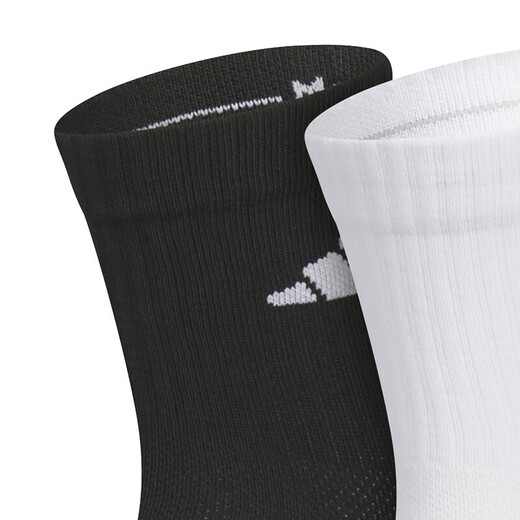 阿迪达斯 （adidas）袜子男女袜 25秋季新款休闲袜舒适透气袜子中筒袜三双装 JC9272/黑/白/灰 M
