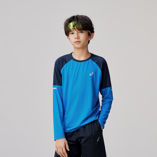 ASICS children's clothing children's sports long-sleeved knitted T-shirt moisture-absorbent and quick-drying inner wear spring new model 8851 ASICS blue 160 cm